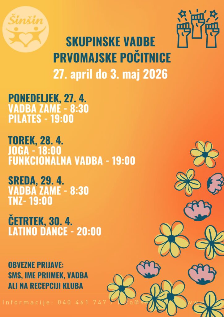 Prvomajske počitnice_urnik sk. vadb 2026